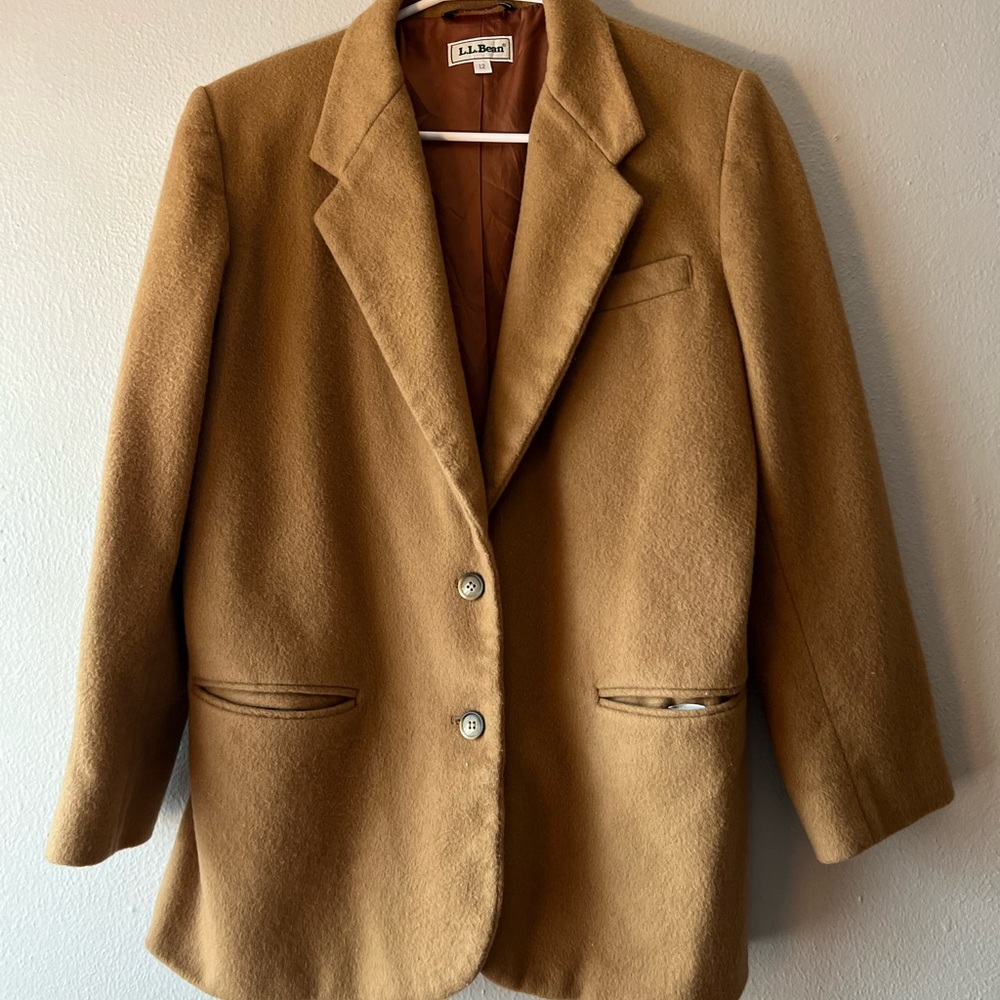 Vintage L.L. Bean Tan Suit jacket SZ 12
